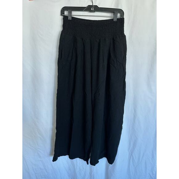 Womens Pants Wide Leg High Waisted Palazzo Pants Summer Flowy Size L - Picture 2 of 7